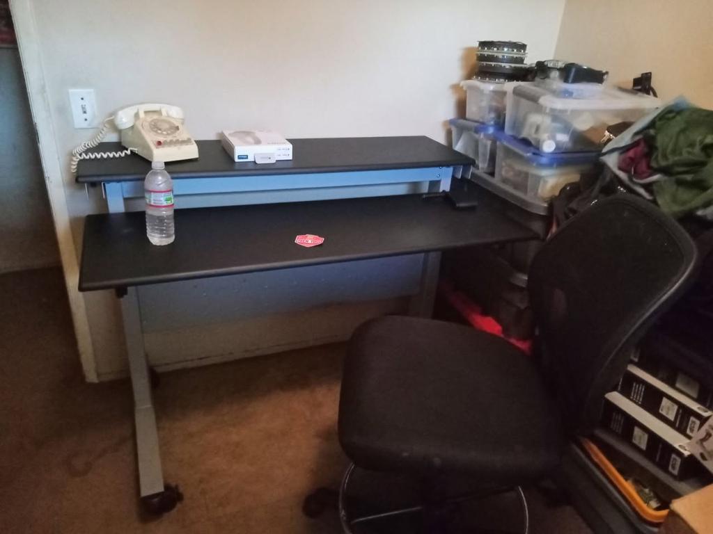 The desk and chair I received through Miloh and Tech Toss in August 2026